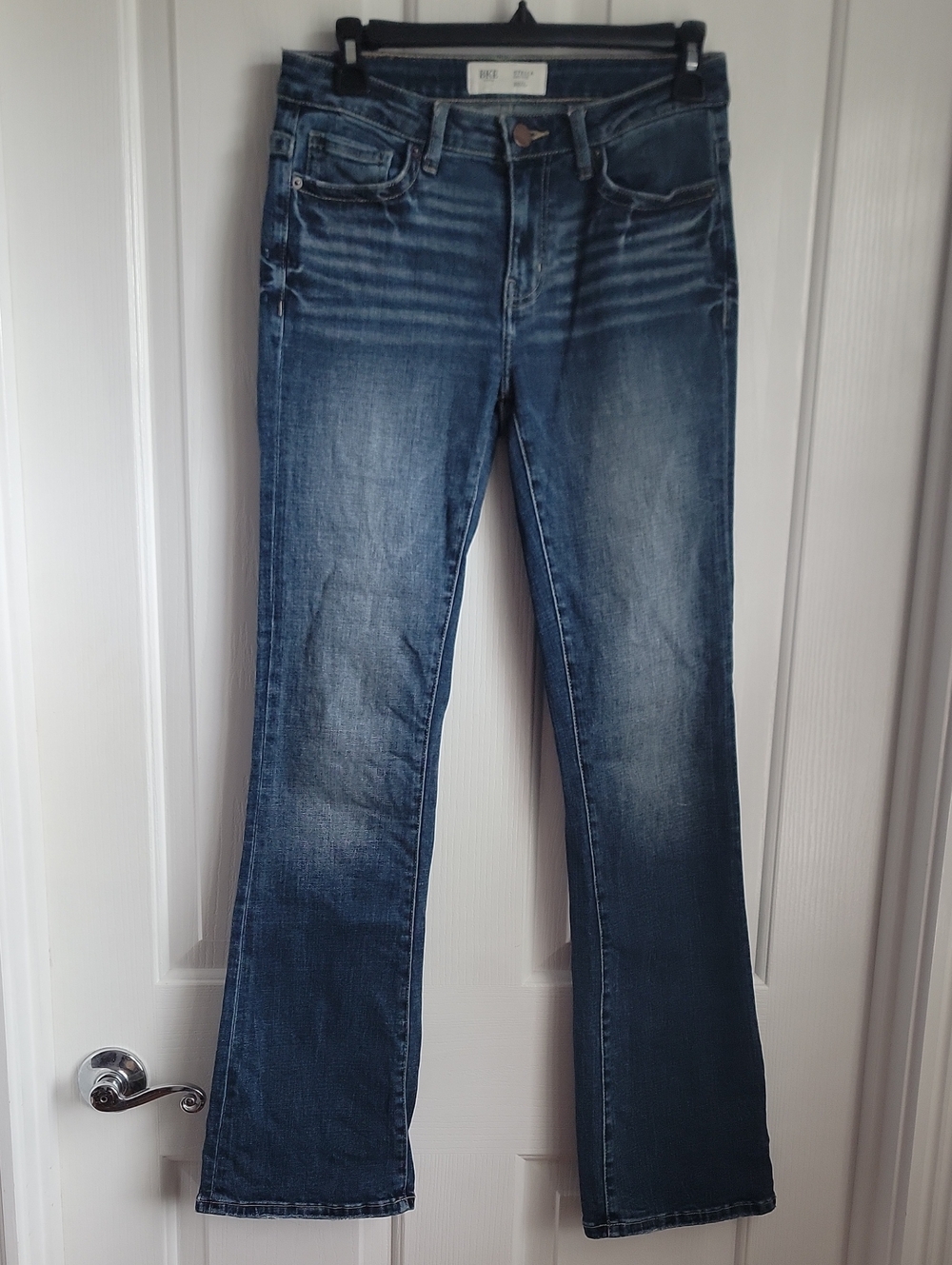 BKE Women’s  Blue Bootcut Jeans Stella Mid Rise 26 Denim Buckle